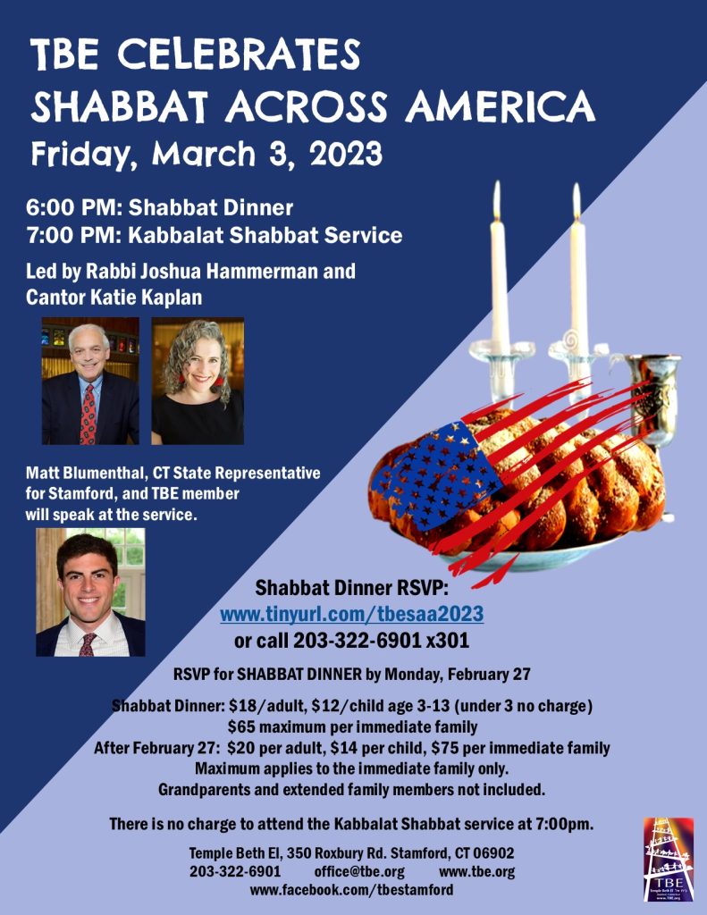 Shabbat Across America @ Temple Beth El