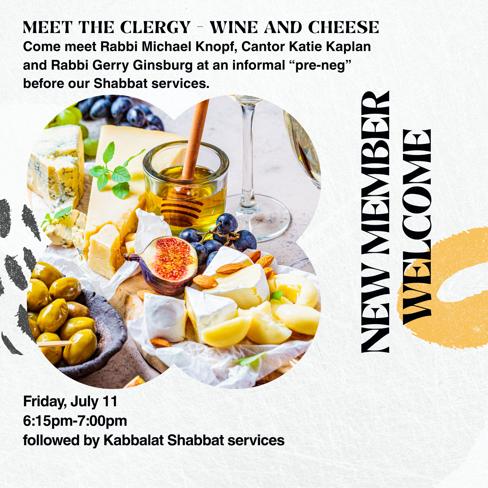 New Member Wine & Cheese Pre-Neg @ Temple Beth El