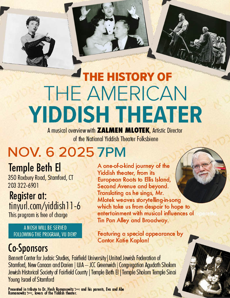 The History of The American Yiddish Theater @ Temple Beth El