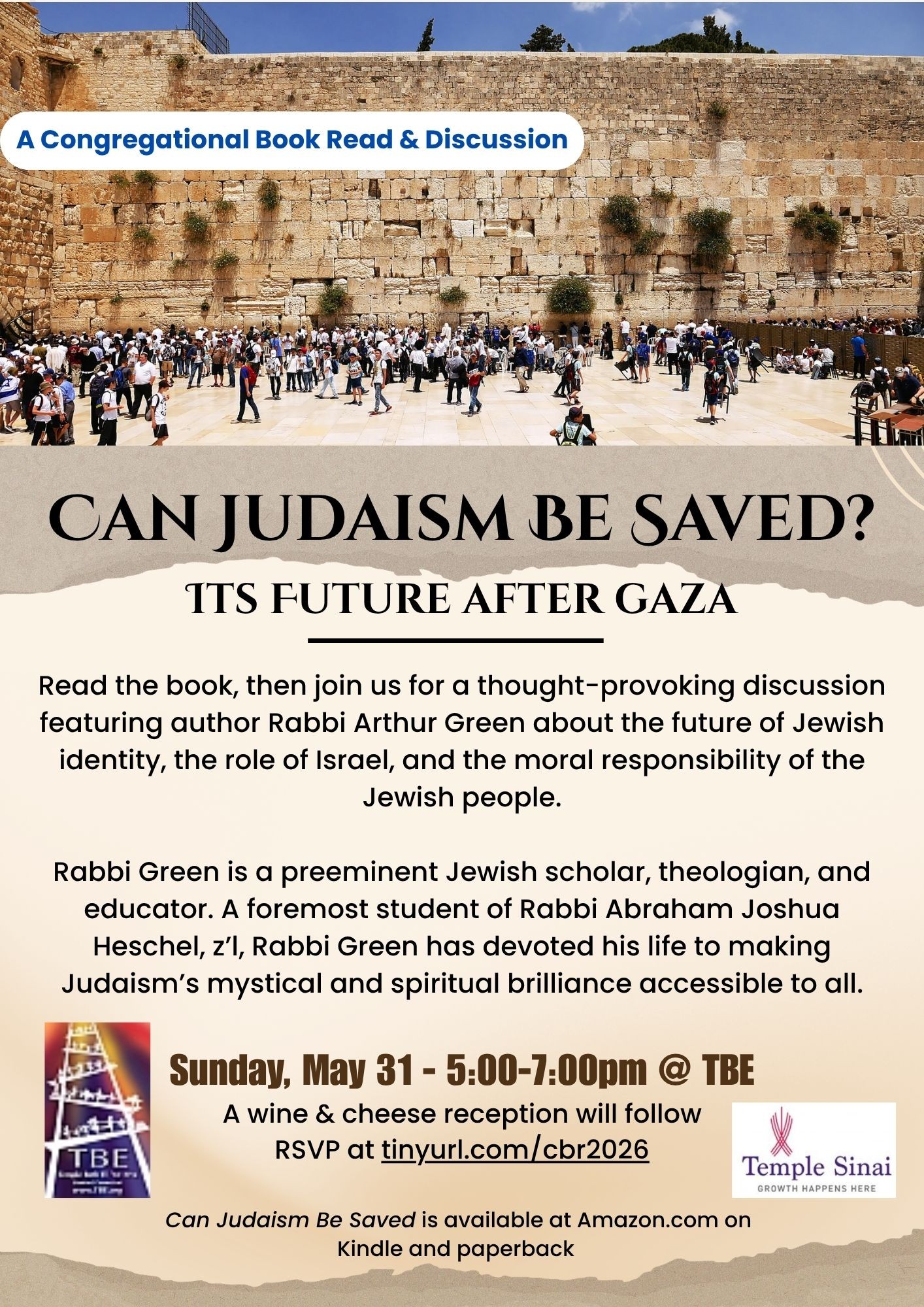 Congregational Book Read @ Temple Beth El