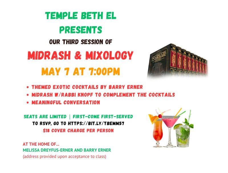 Midrash & Mixology @ Address provided upon acceptance to class