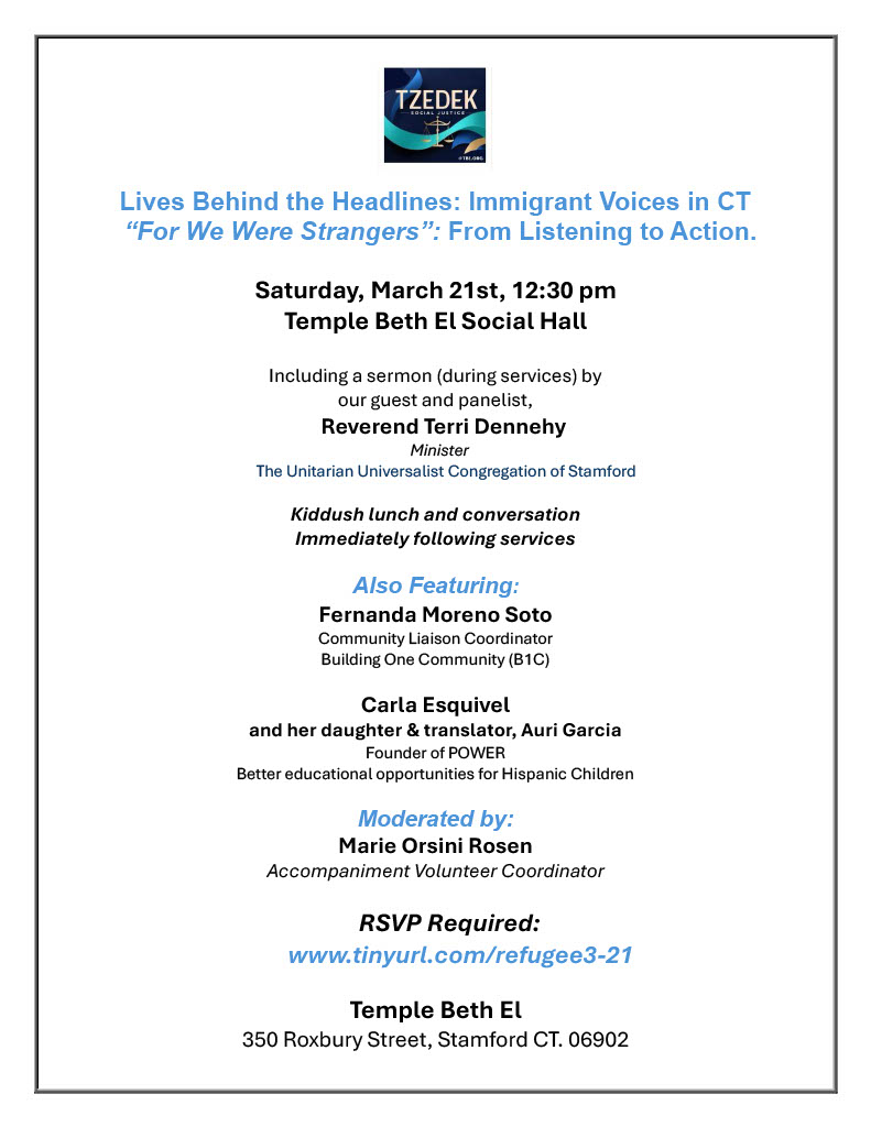 Refugee Shabbat @ Temple Beth El